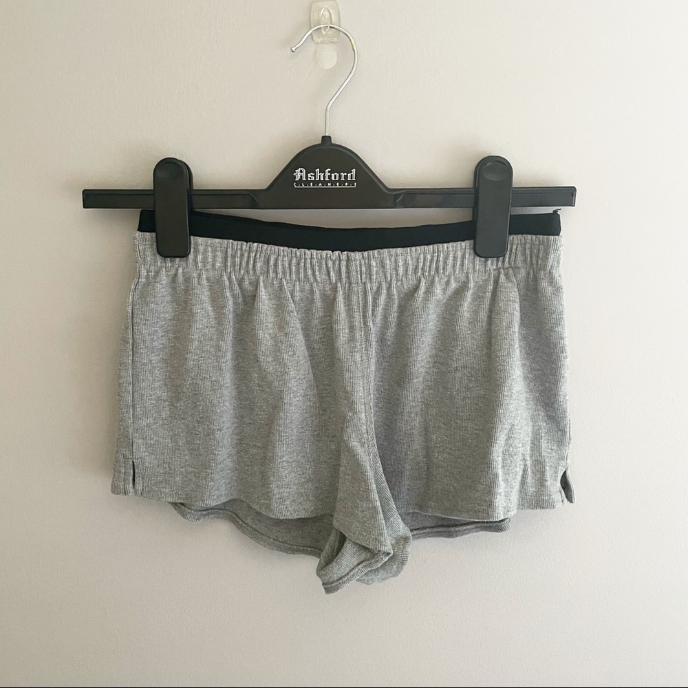 Grey athletic shorts